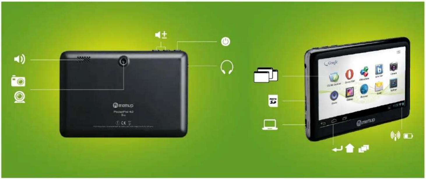 MEMUP PocketPad 4.3 Mini Tablet - VUESPOCKETPAD - 1