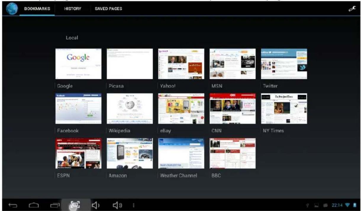 LENCO TAB705 - Marquer une page web - 2