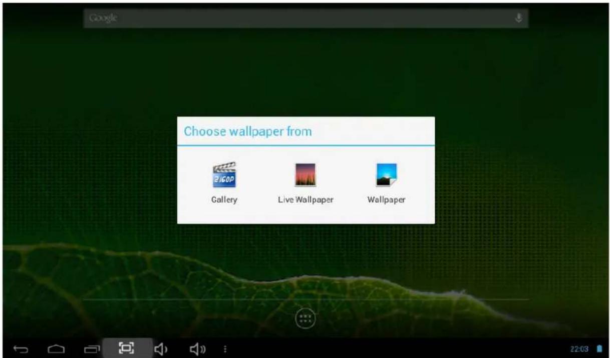 LENCO TAB705 - Menu fonctionnels du bureau - 2