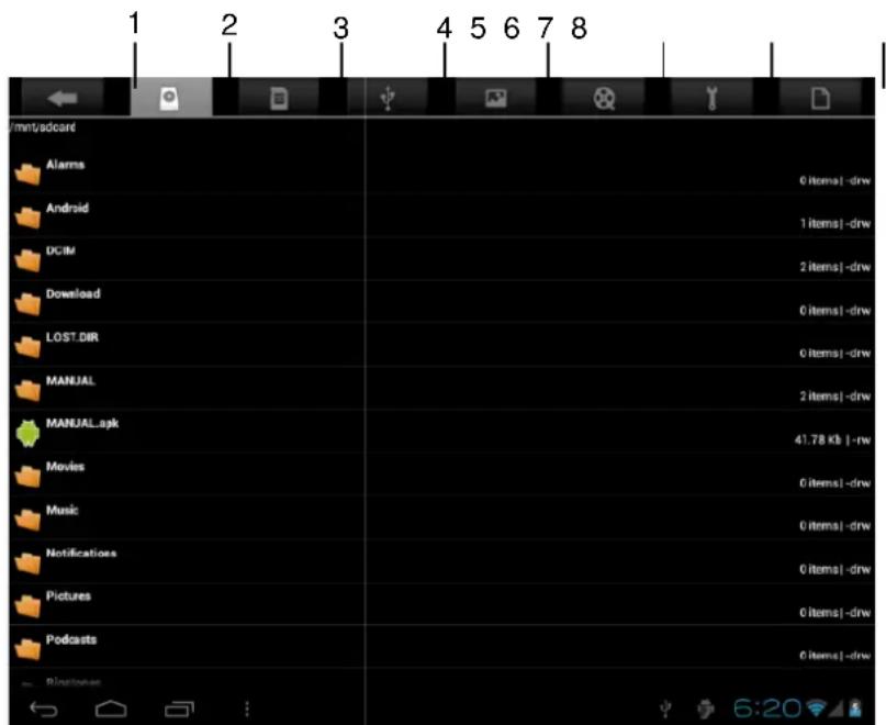 LENCO TAB1020 - File manager - 2