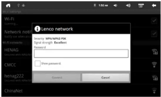 LENCO TAB702 - Note : - 1