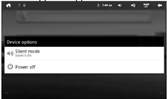 LENCO TAB702 - Eteindre: - 1