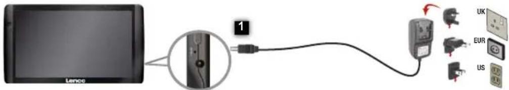 LENCO TAB 1011 - Charging the Battery - 1