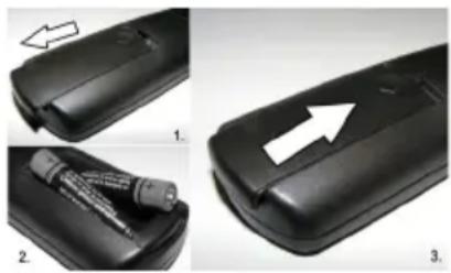 TELEFUNKEN 22LED189SNL - Legen Sie die Batterien in die Fernbedienung ein - 1