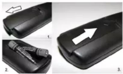 TELEFUNKEN 39LED189SNL - De batterijen aanbrengen in de afstandsbediening - 1