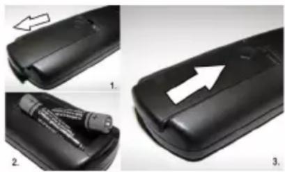 TELEFUNKEN 39LED189SNL - Inserting the Batteries into the Remote - 1