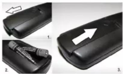 TELEFUNKEN 39LED189SNL - Insertion des piles dans la télécommande - 1