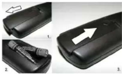 TELEFUNKEN 32LED189SNL - Inserting the Batteries into the Remote - 1