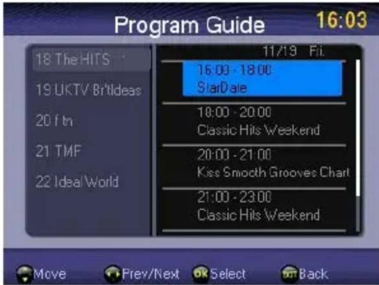 LENCO TFT351 - Guía Electrónica de Programas (EPG) - 2