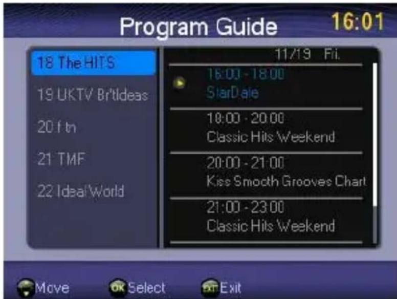 LENCO TFT351 - Guide électronique des programmes (EPG) - 1