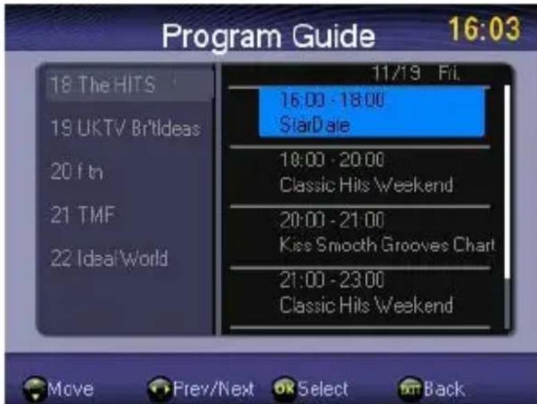 LENCO TFT351 - Guide électronique des programmes (EPG) - 2