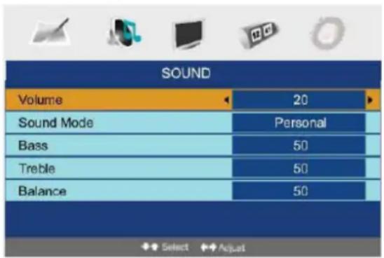 LENCO DVT2421 - Options du menu AUDIO - 1