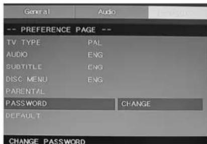 LENCO DVT228 - Password change; - 1