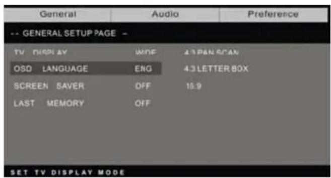 LENCO DVT228 - Language On Screen Display (OSD): - 1