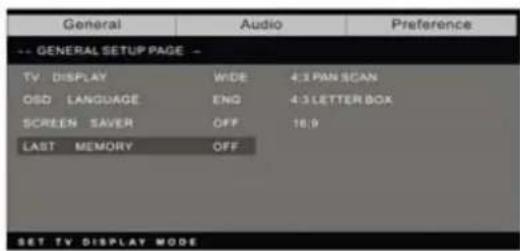LENCO DVT228 - General Setup Page - 4