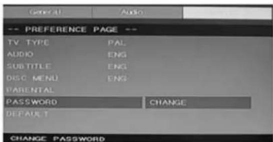 LENCO DVT228 - Password change: - 1