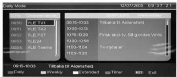LENCO DVT228 - Guide electronique des programmes (EPG) - 1