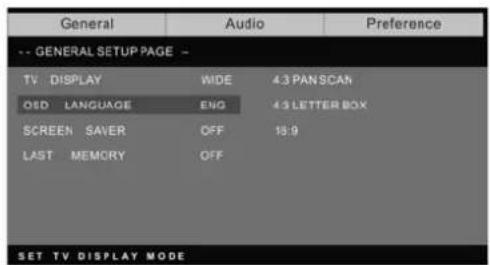 LENCO DVT228 - On Screen Display (OSD) Language: - 1
