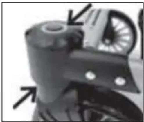 Mutsy Racer GT - Fahrbereiter Zustand der Schwenkradbefestigung - 1