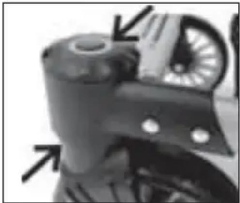 Mutsy Racer GT - Making the swivel wheel attachment ready for use - 1