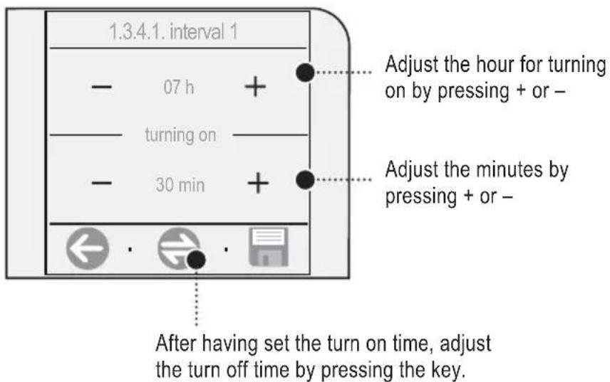 GAGGIA Platinum Vogue - Setting an interval for turning on the machine - 2