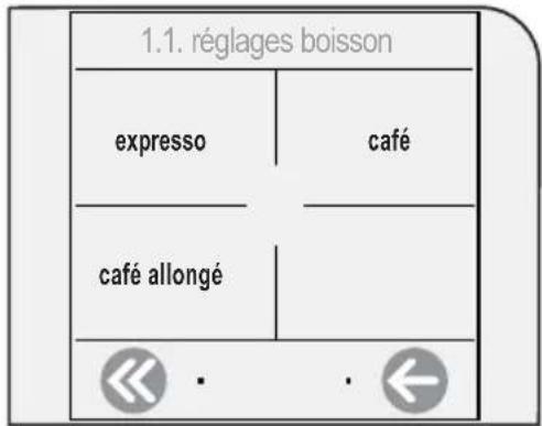 GAGGIA Platinum Vogue - RÉGLAGES BOISSONS - 1