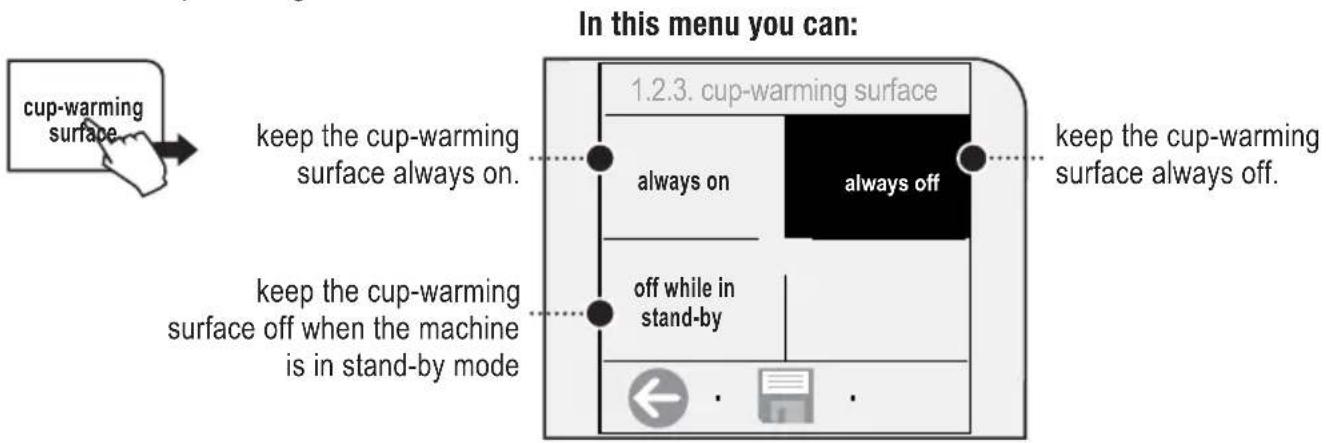 GAGGIA Platinum Vogue - «CUP-WARMING SURFACE» MENU - 1