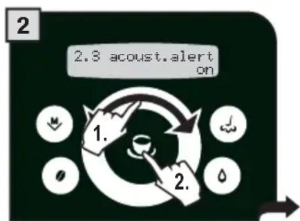GAGGIA Platinum Swing Up - "ACOUSTIC ALARM" MENU - 3