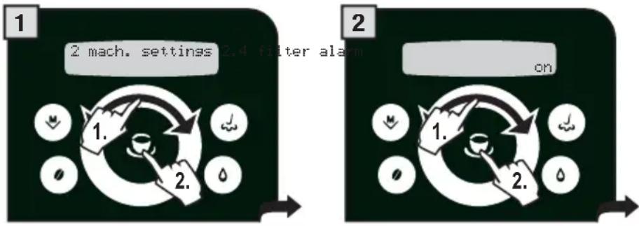 GAGGIA Platinum Swing Up - "FILTER ALARM" MENU - 2