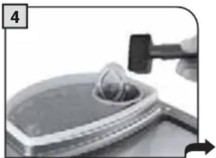 GAGGIA Platinum Swing Up - ONLY INSERT ONE SCOOP OF GROUND COFFEE AT A TIME. TWO CUPS OF COFFEE CANNOT BE DISPENSED AT THE SAME TIME. - 4