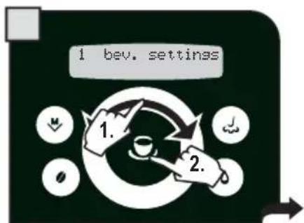 GAGGIA Platinum Swing Up - 2.PROGRAMMING FROM THE "BEVERAGE SETTINGS" MENU - 4