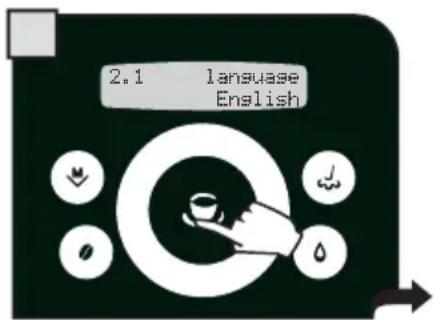 GAGGIA Platinum Swing Up - SETTING THE LANGUAGE - 3