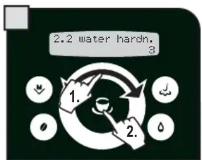 GAGGIA Platinum Swing Up - "WATER HARDNESS" MENU - 6