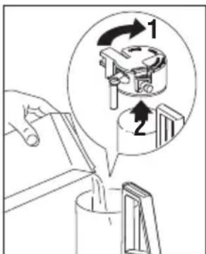 Pelgrim IKM614 - Warning! Escaping hot water can lead to scalds! Only activate the hot water nozzle when there is a receptacle underneath it. - 2