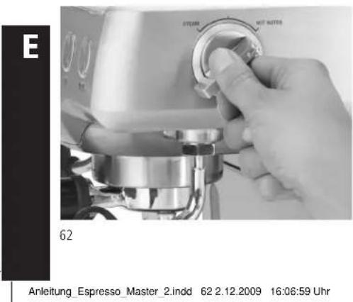 Solis Espresso Master 113 - Using the hot water function - 1