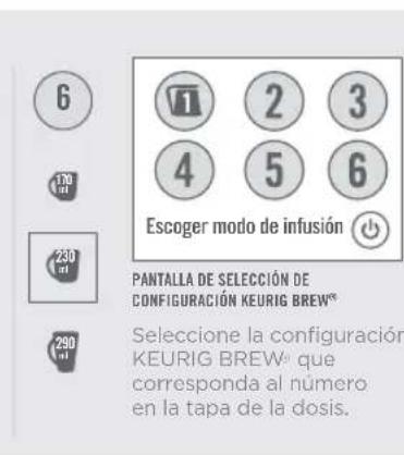 Keurig KCup 2.0 Brewer K350 - CONFIGURACIÓN DE INFUSIÓN (TAMAÑO PREDETERMINADO ENMARCADO) - 5