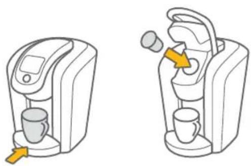 Keurig KCup 2.0 Brewer K450 - Place a mug on the Drip Tray. - 1