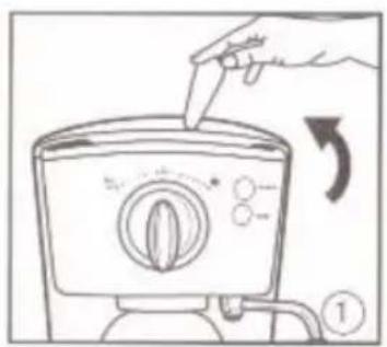 Aroma CappuLatté AEM646 - Filling The Water Reservoir: - 1