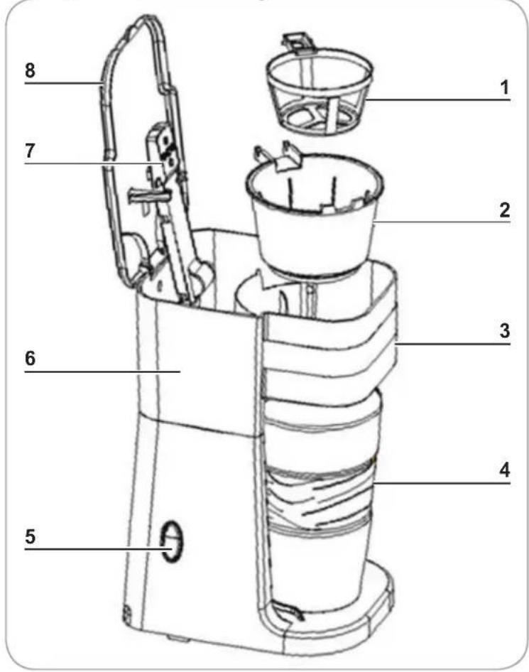 Gourmetmaxx Z 01475 - Scope of delivery and device overview - 1
