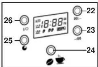 Gourmetmaxx 00011 - Champ de commande de la machine à café - 1