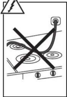 Diagram showing electrical grounding with a lightning bolt symbol and crossed lines indicating current paths or resistance.