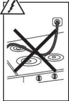 Diagram showing electrical grounding with a lightning bolt symbol and crossed lines indicating current paths or resistance.