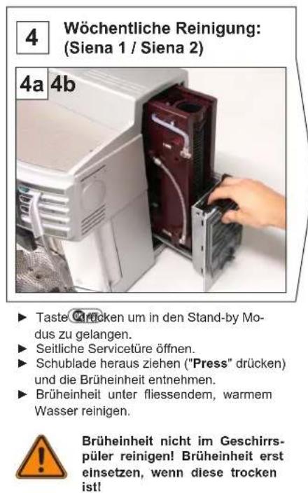 Schaerer Siena 2 - Tägliche und wöchentliche Reinigung - 18