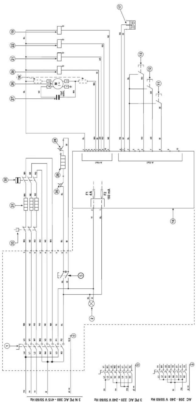 Faema Due S - Schema elettrico - Wiring diagram - Schéma électrique - Elektrischer Schaltplan - Esquema electrico - Esquema eléctrico - 1