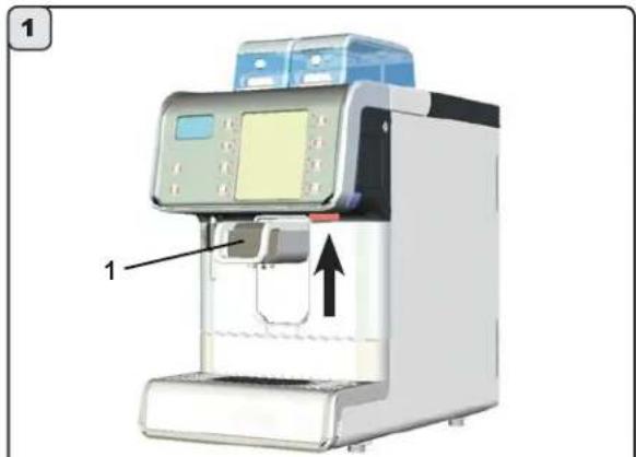 Faema Barcode - Emptying the coffee grounds drawer - 2