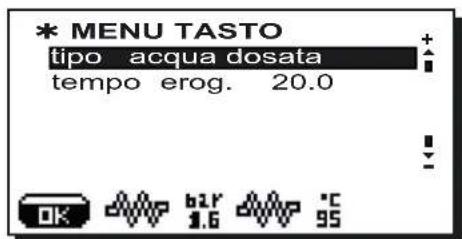 Faema Barcode - Menu tasto - Selezione Acqua Calda - 1
