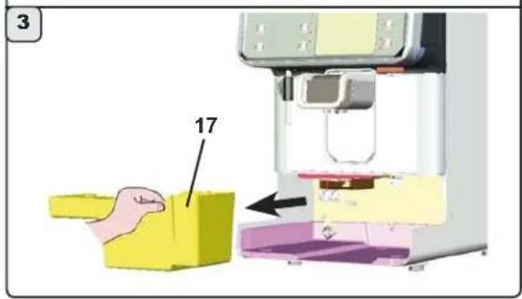 Faema Barcode - Vidage du tiroir des marcs - 4