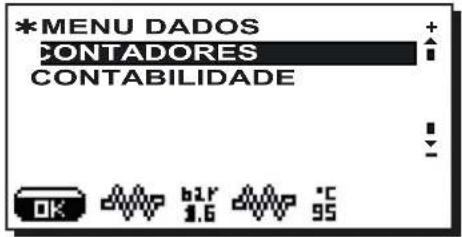 Faema Barcode - Menu DADOS: CONTADORES - 1
