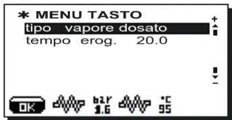 Faema Barcode - Menu tasto - Selezione Vapore - 1