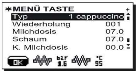 Faema Barcode - Menu Taste-Wahl Cappuccino - 1